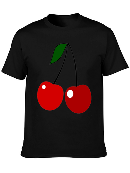 Cherry Graphic Tee - Classic Fruit Design