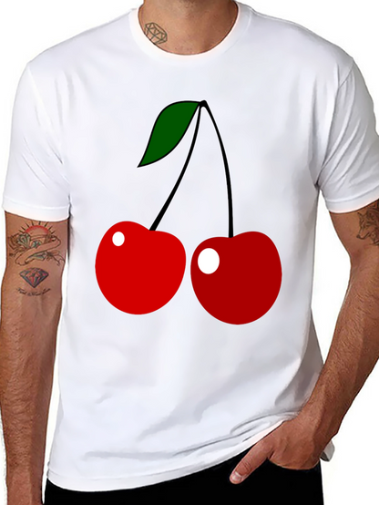 Cherry Graphic Tee - Classic Fruit Design