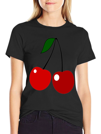 Cherry Graphic Tee - Classic Fruit Design