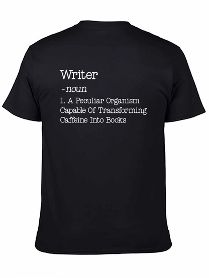 Writer Definition Black T-Shirt - Novelty Gift