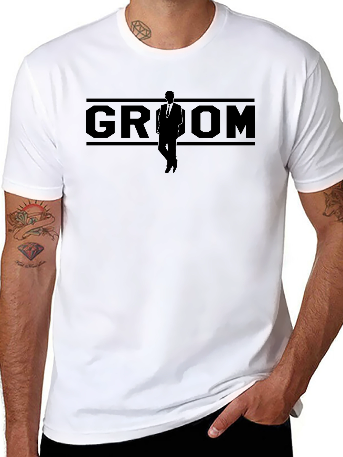 Groom Silhouette Black T-Shirt