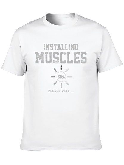 Installing Muscles T-Shirt - Funny Gym Workout Tee