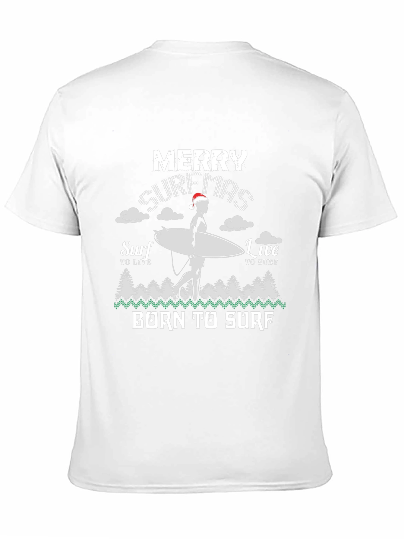 Merry Surfmas T-Shirt Born to Surf Christmas Tee