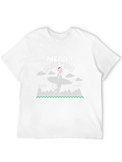 Merry Surfmas T-Shirt Born to Surf Christmas Tee