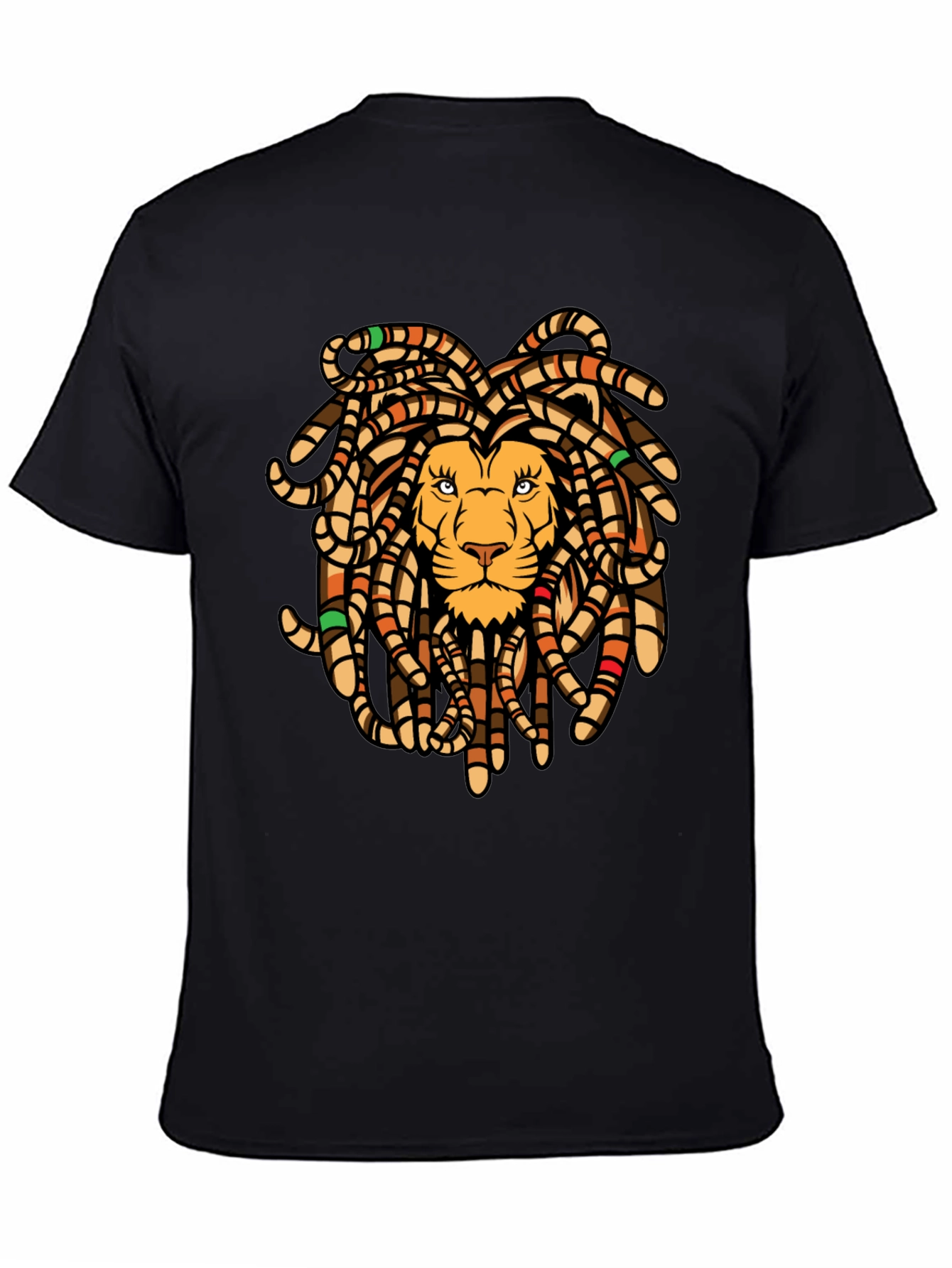 Lion Dreadlocks Graphic Tee - Black T-Shirt