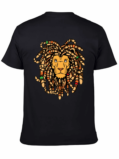 Lion Dreadlocks Graphic Tee - Black T-Shirt