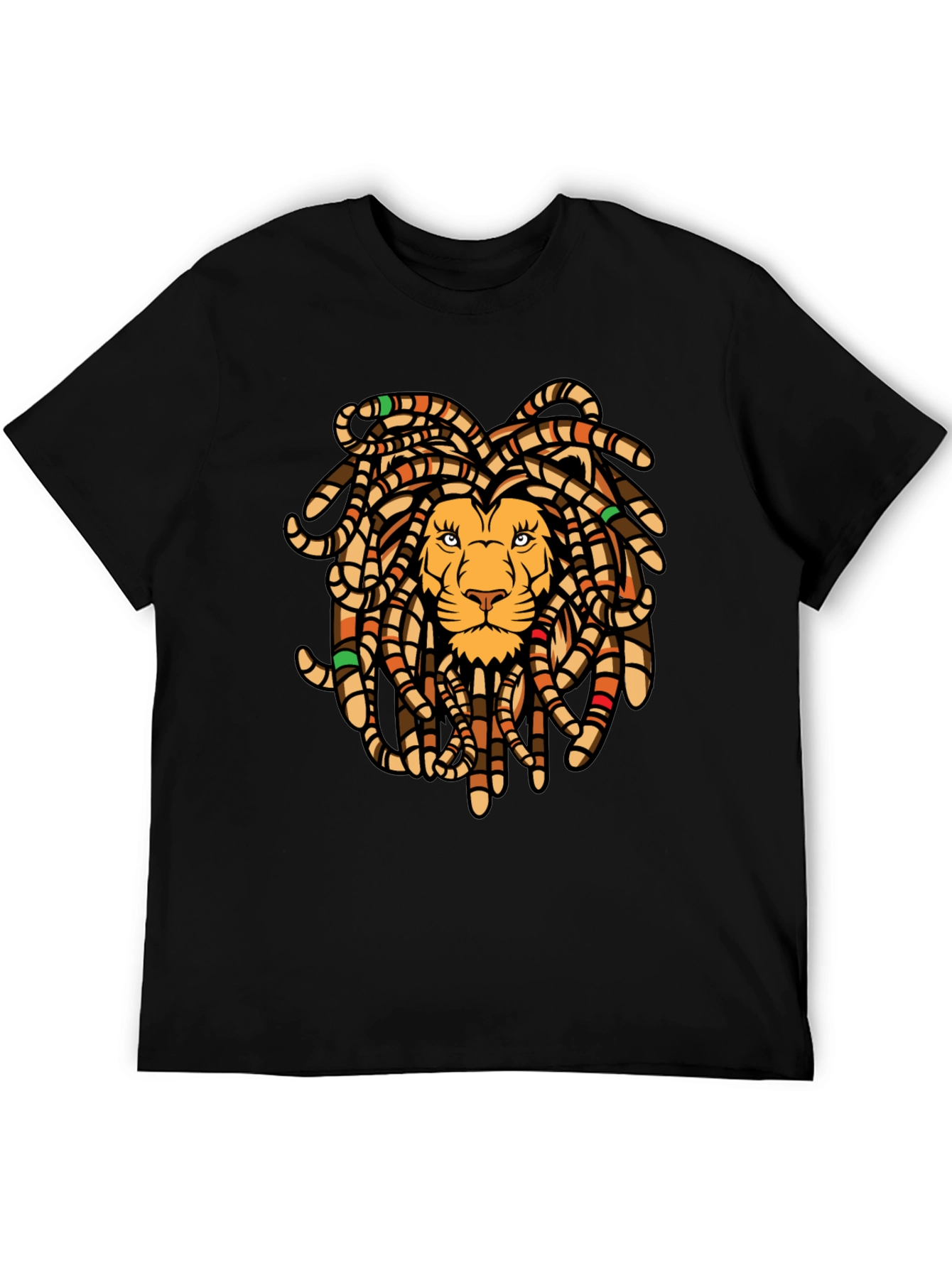 Lion Dreadlocks Graphic Tee - Black T-Shirt