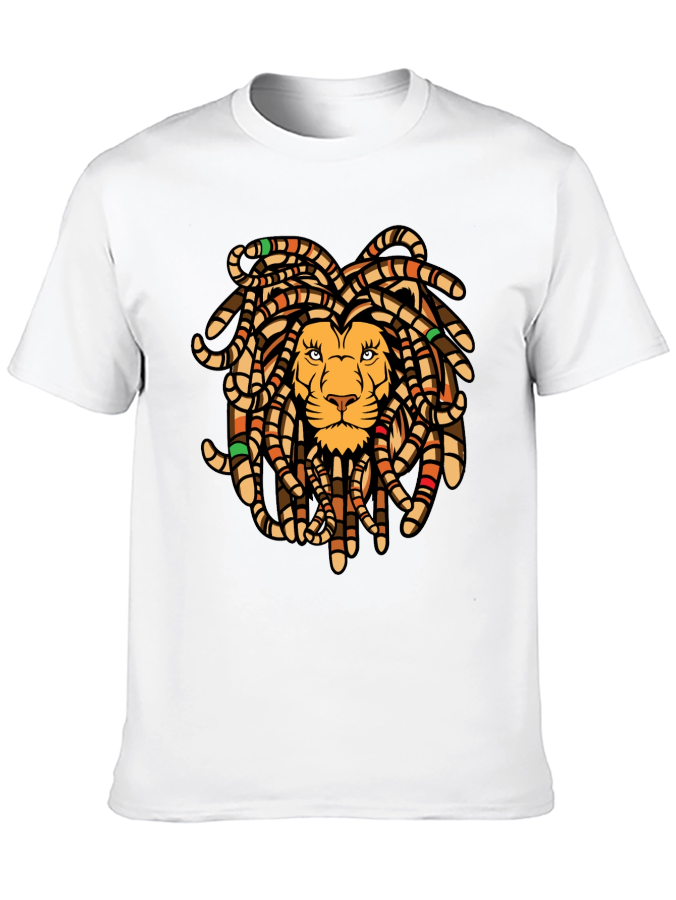 Lion Dreadlocks Graphic Tee - Black T-Shirt