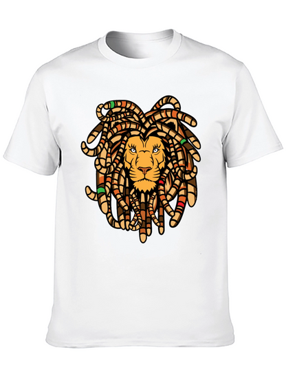 Lion Dreadlocks Graphic Tee - Black T-Shirt
