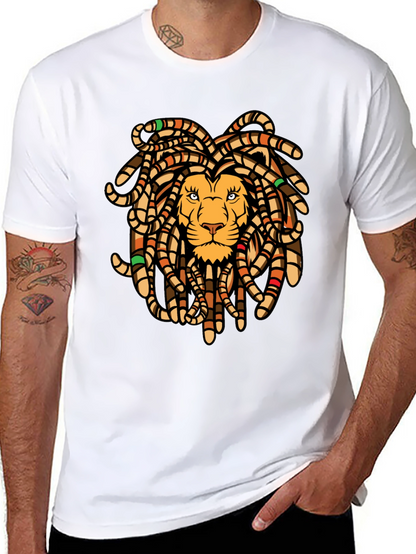 Lion Dreadlocks Graphic Tee - Black T-Shirt