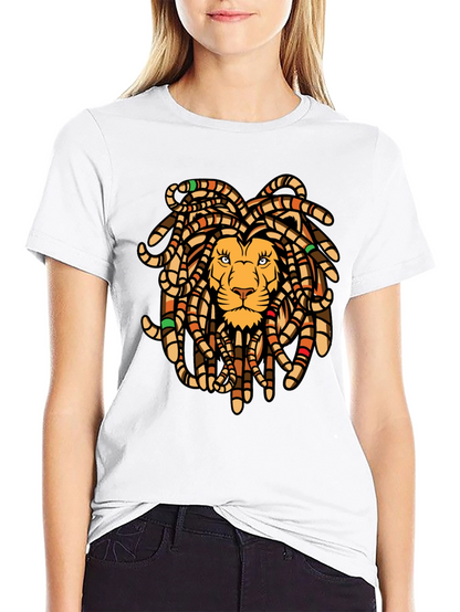 Lion Dreadlocks Graphic Tee - Black T-Shirt