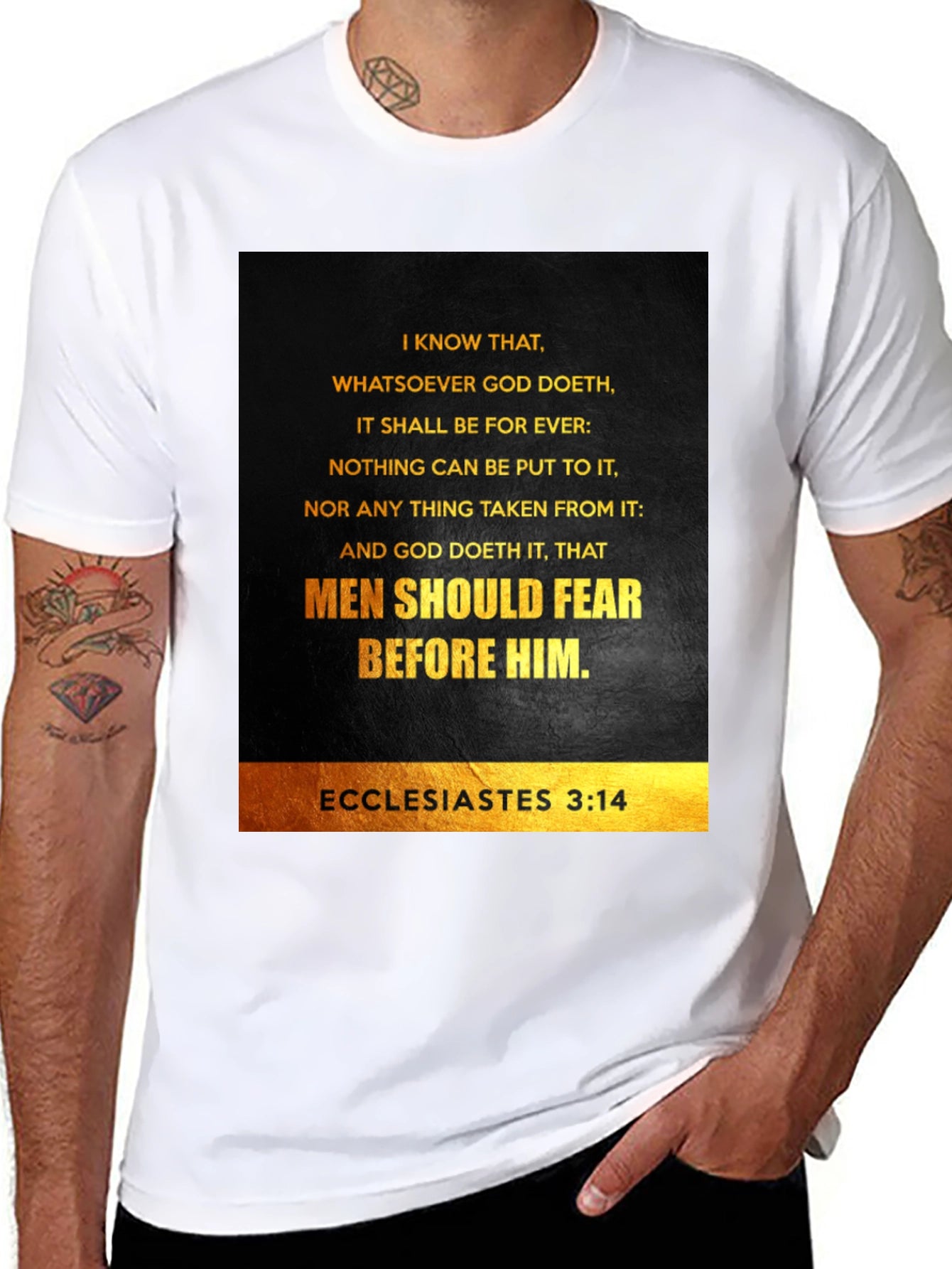 Ecclesiastes 3:14 Graphic T-Shirt - Bible Verse Tee