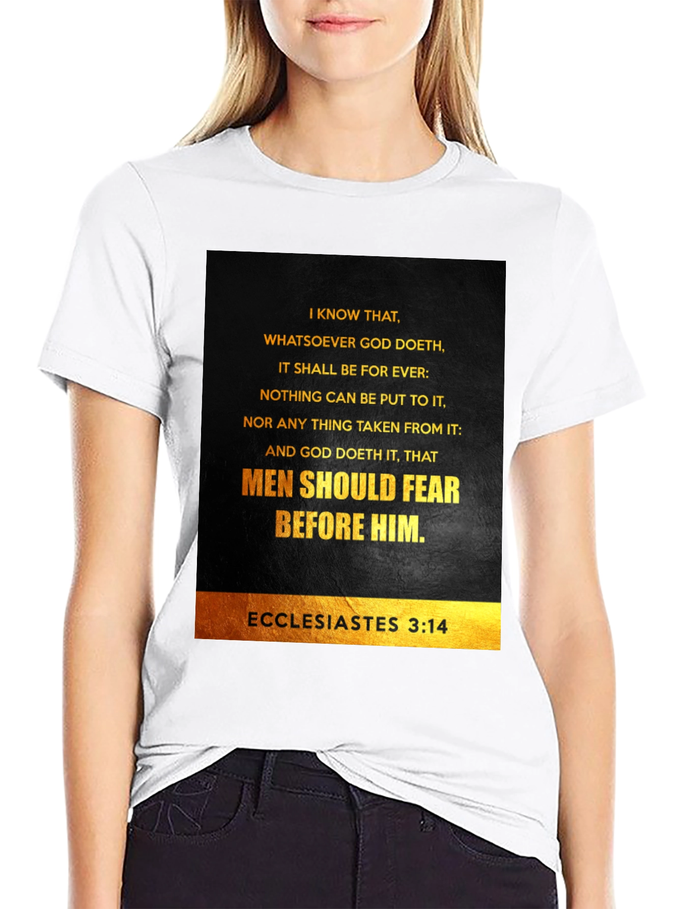 Ecclesiastes 3:14 Graphic T-Shirt - Bible Verse Tee