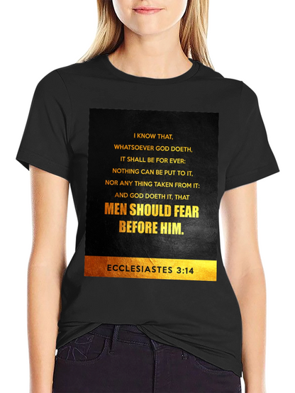 Ecclesiastes 3:14 Graphic T-Shirt - Bible Verse Tee