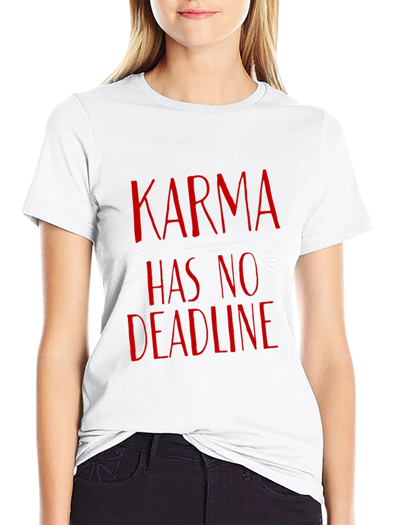 Karma Has No Deadline T-Shirt - Black Graphic Tee