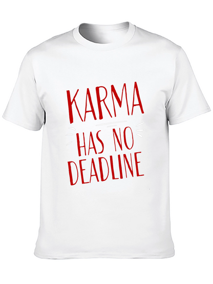 Karma Has No Deadline T-Shirt - Black Graphic Tee