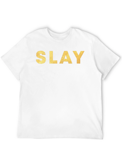Slay Gold Lettering Black T-Shirt