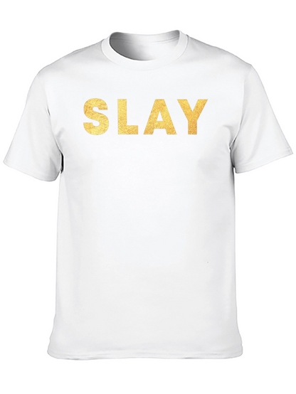 Slay Gold Lettering Black T-Shirt