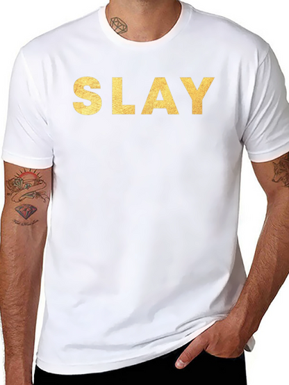 Slay Gold Lettering Black T-Shirt