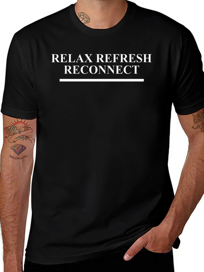 Relax Refresh Reconnect Black T-Shirt