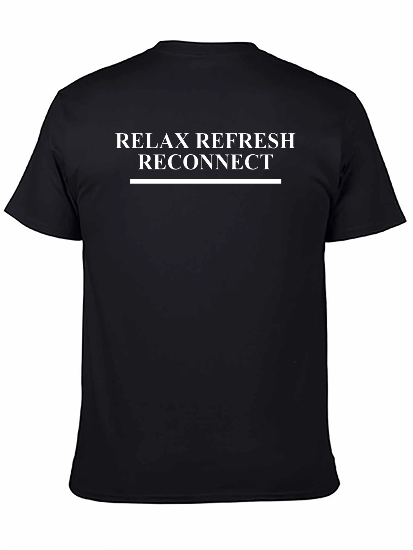 Relax Refresh Reconnect Black T-Shirt