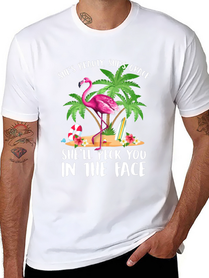 Flamingo Graphic T-Shirt - Beauty Grace Peck!
