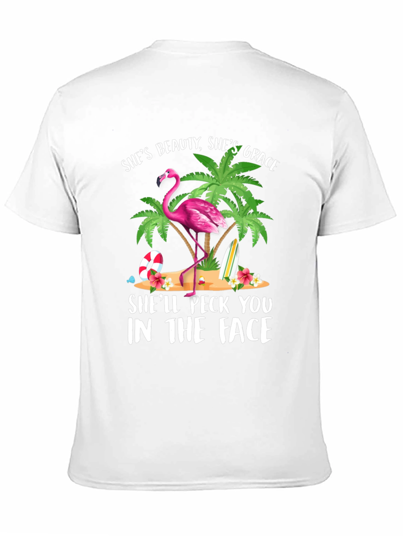 Flamingo Graphic T-Shirt - Beauty Grace Peck!