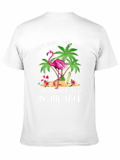 Flamingo Graphic T-Shirt - Beauty Grace Peck!