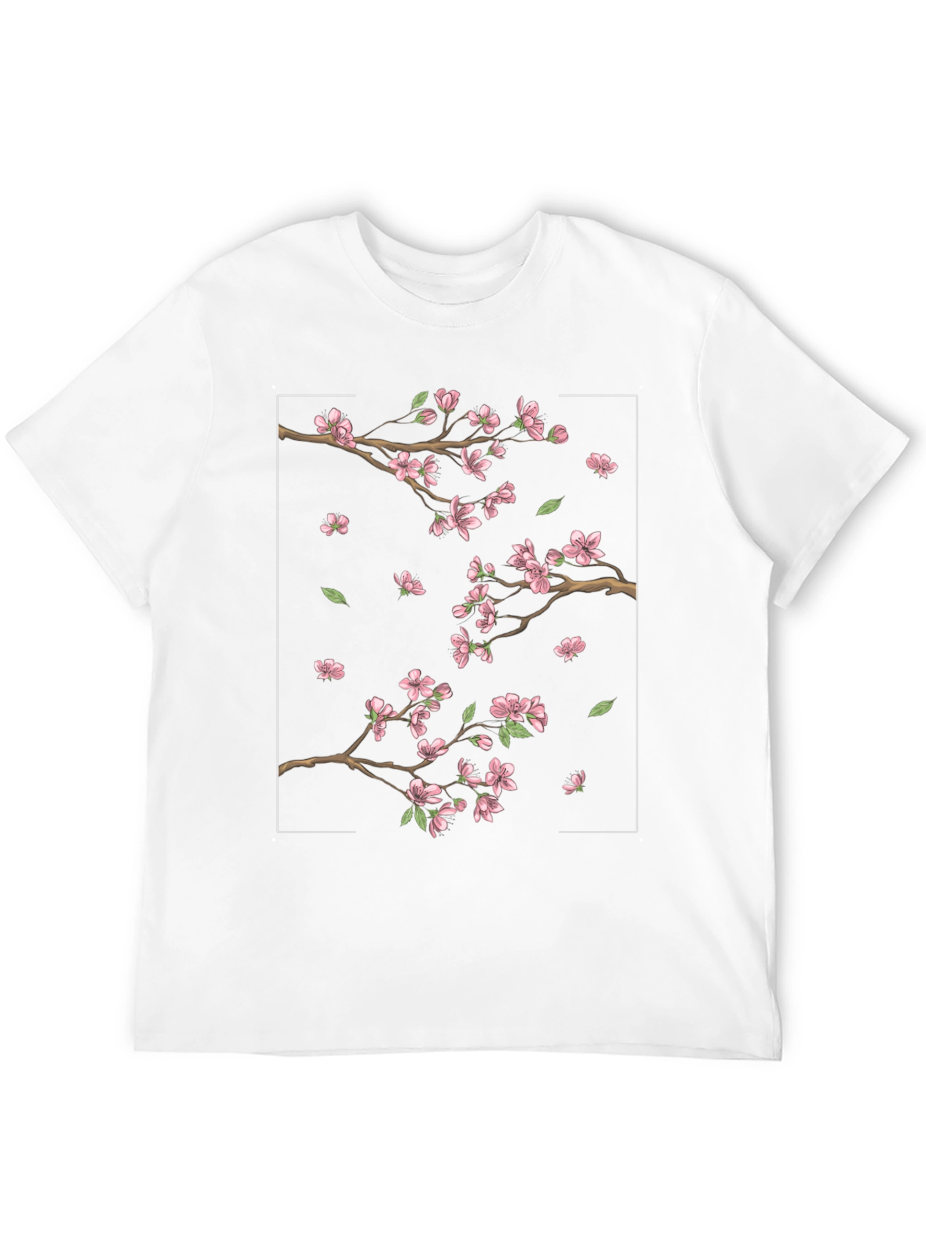 Blossom Branch Graphic Black Tee