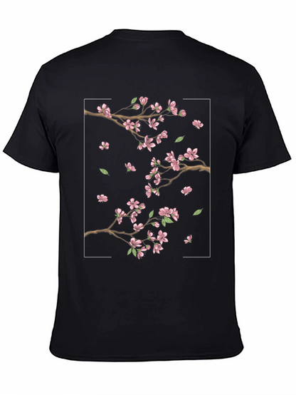 Blossom Branch Graphic Black Tee