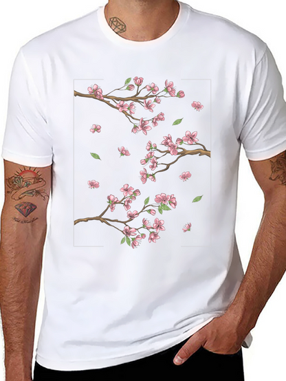 Blossom Branch Graphic Black Tee