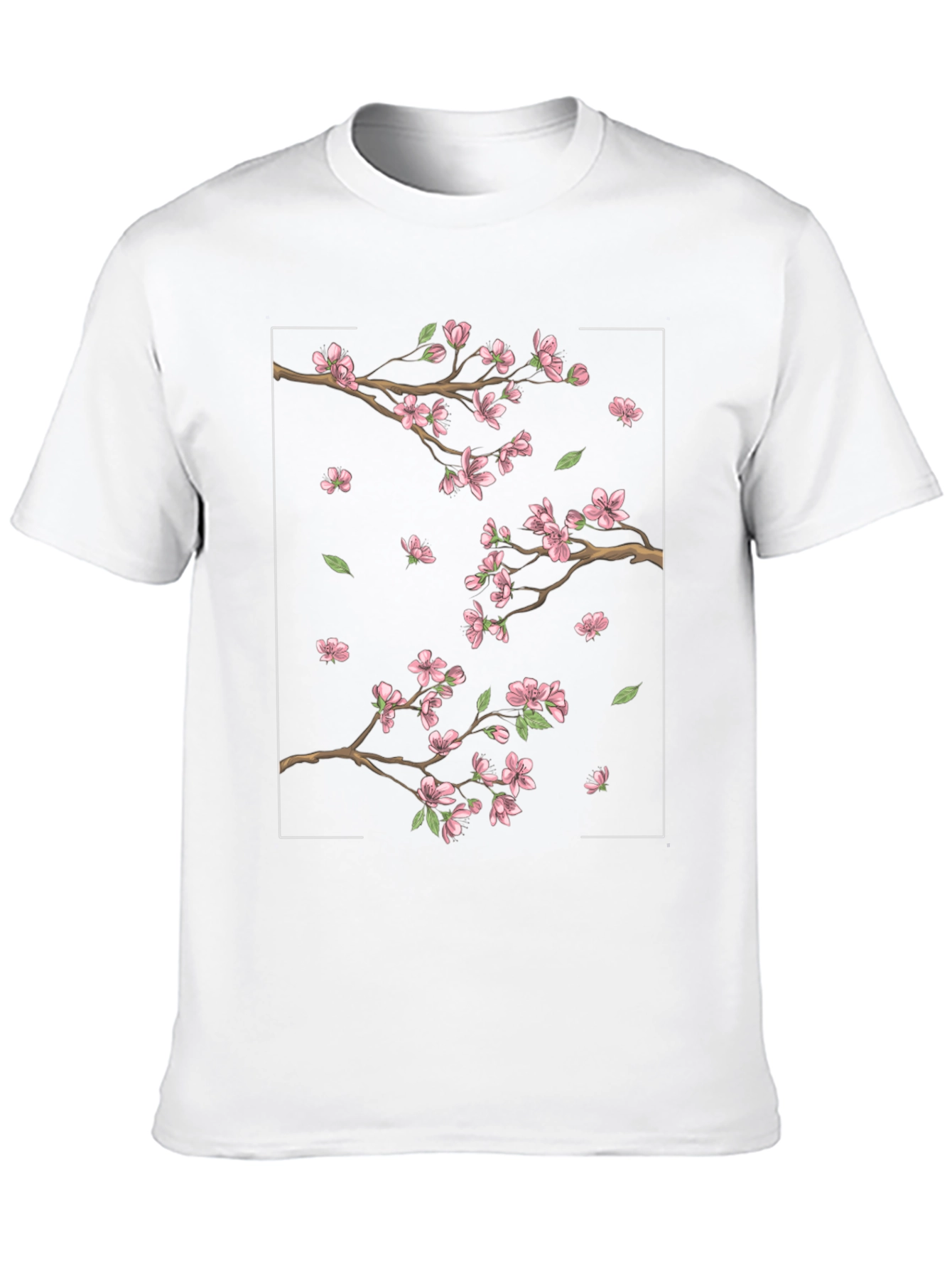 Blossom Branch Graphic Black Tee