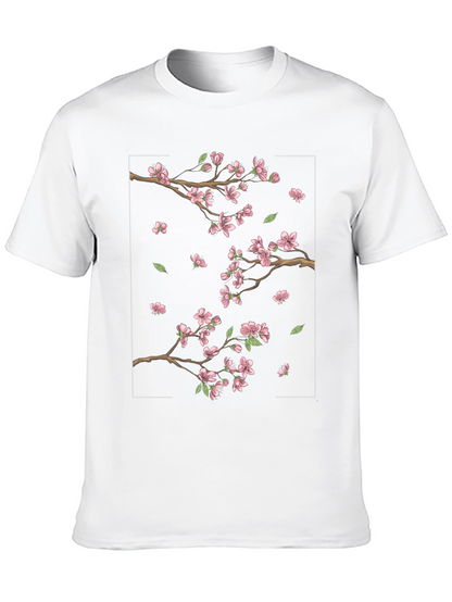 Blossom Branch Graphic Black Tee
