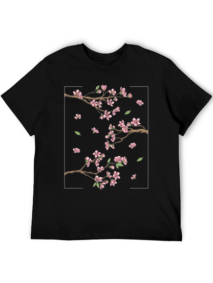 Blossom Branch Graphic Black Tee
