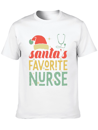 Santas Favorite Nurse Christmas T-Shirt