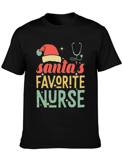 Santas Favorite Nurse Christmas T-Shirt