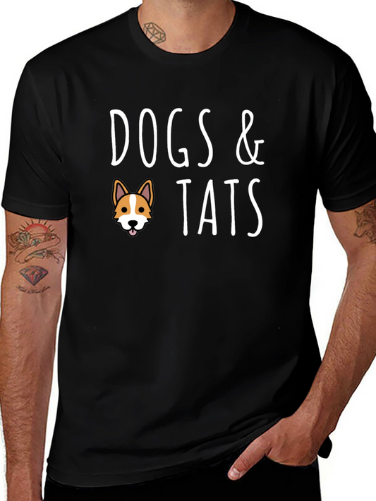 Dogs & Tats Graphic Tee - Cute Corgi Shirt