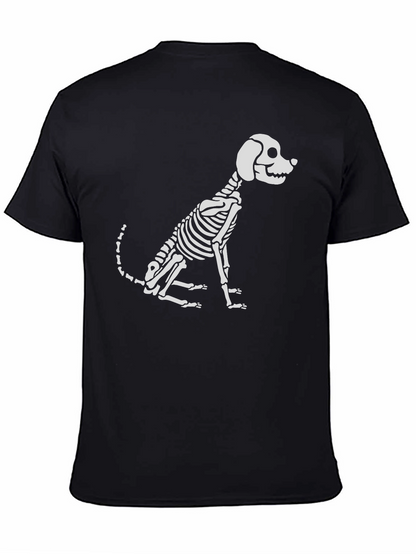 Dog Skeleton Graphic Tee - Spooky & Stylish!
