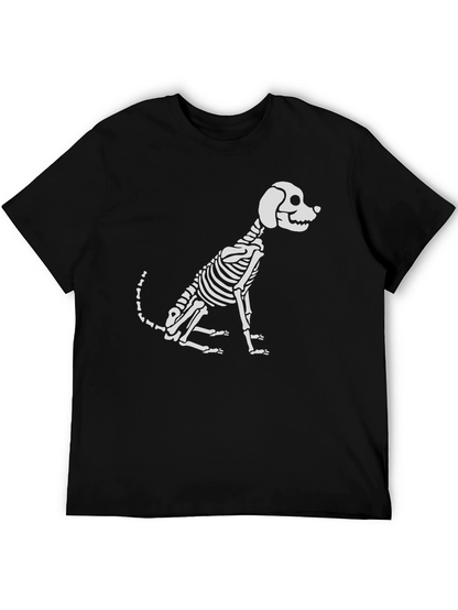 Dog Skeleton Graphic Tee - Spooky & Stylish!