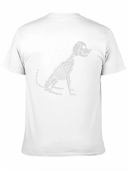 Dog Skeleton Graphic Tee - Spooky & Stylish!