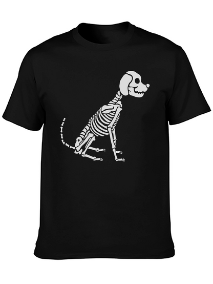 Dog Skeleton Graphic Tee - Spooky & Stylish!