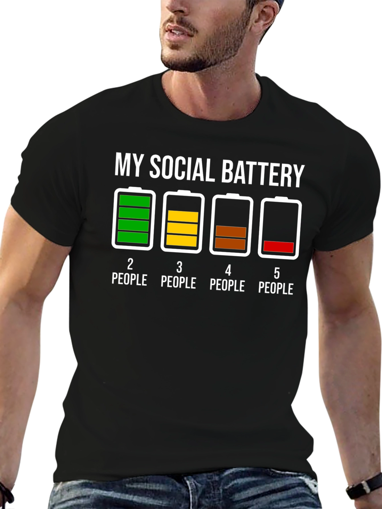 My Social Battery Funny Graphic Tee