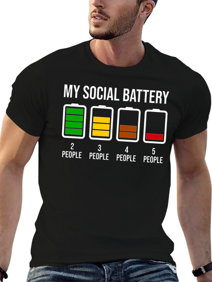My Social Battery Funny Graphic Tee