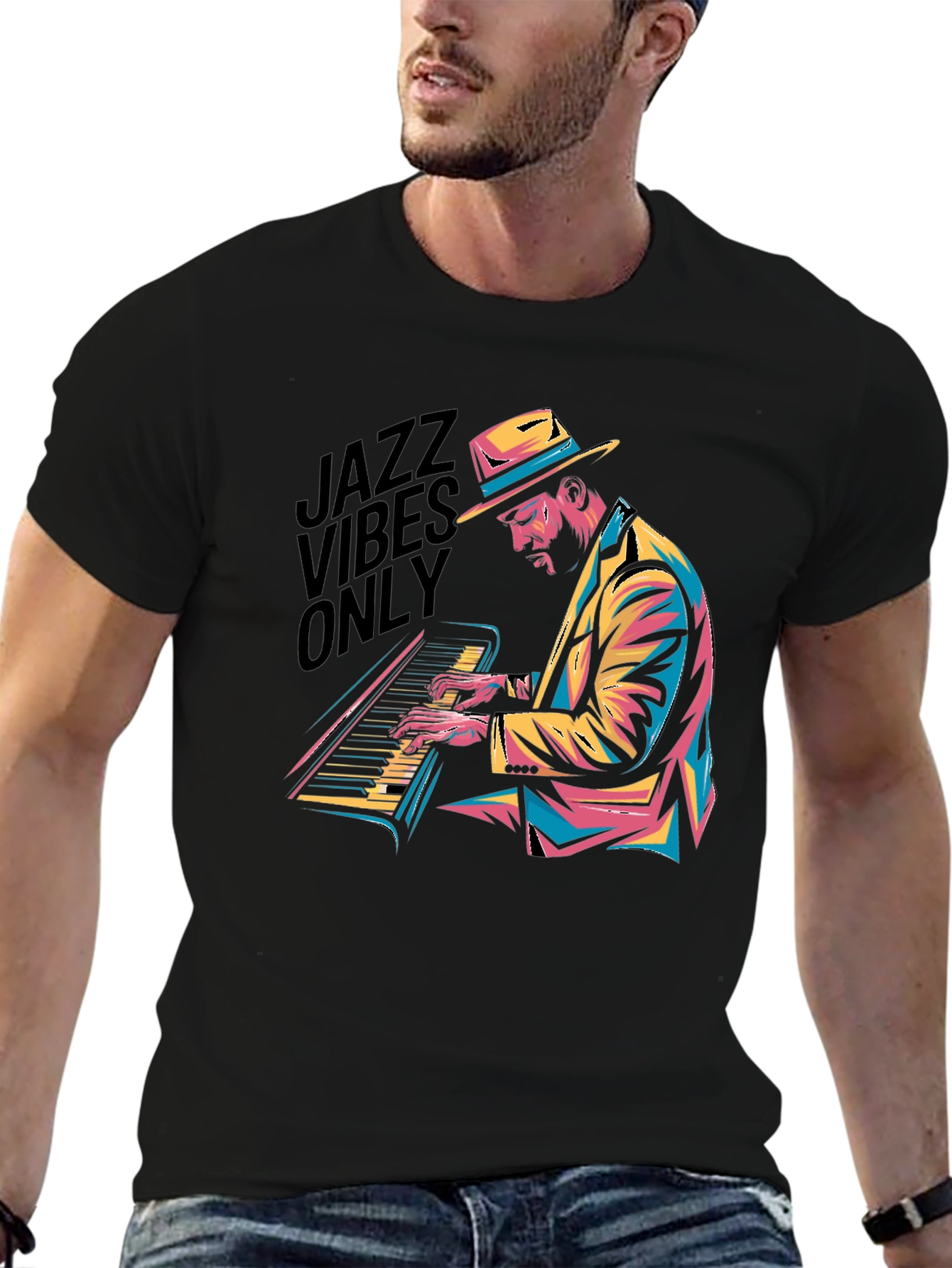 Jazz Vibes Only Black T-Shirt