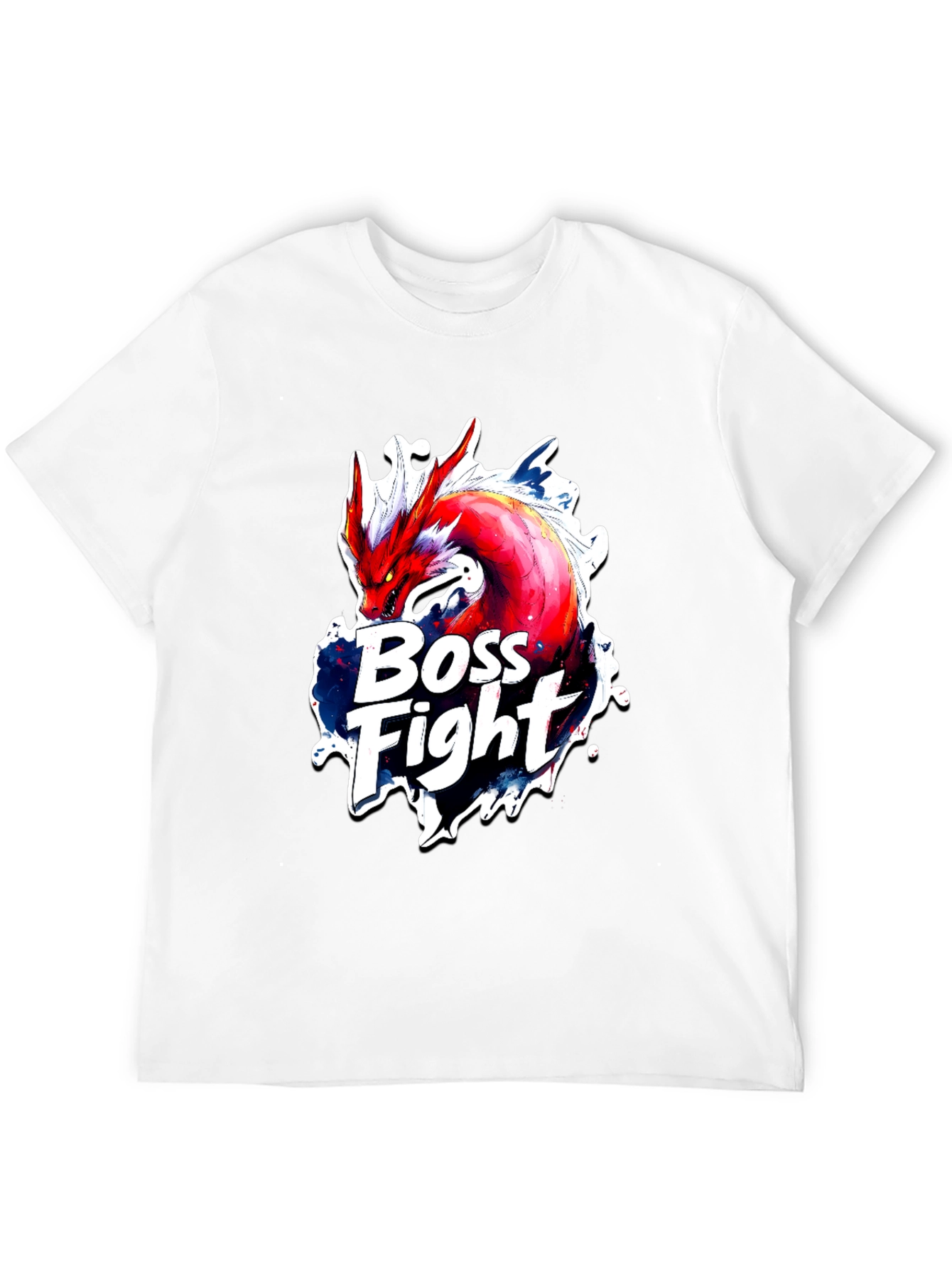 Boss Fight Dragon Graphic Black T-Shirt