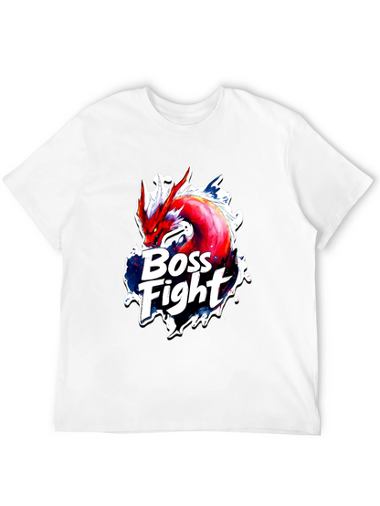 Boss Fight Dragon Graphic Black T-Shirt