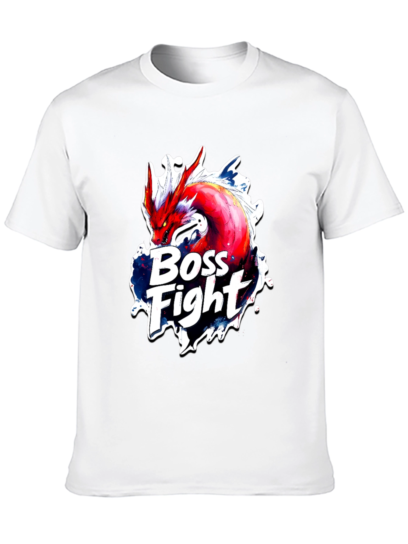 Boss Fight Dragon Graphic Black T-Shirt