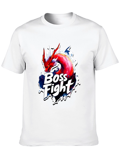 Boss Fight Dragon Graphic Black T-Shirt