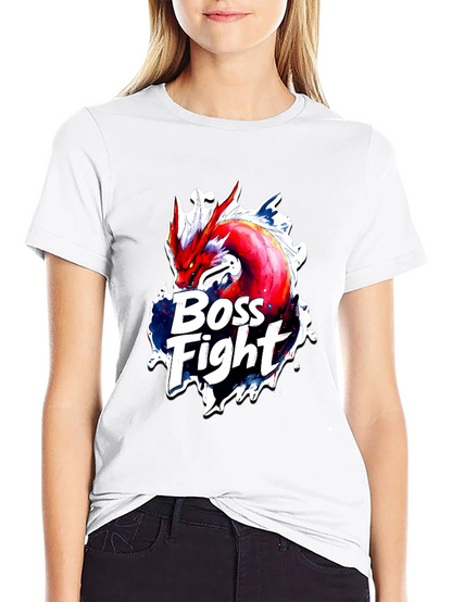 Boss Fight Dragon Graphic Black T-Shirt