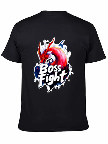 Boss Fight Dragon Graphic Black T-Shirt